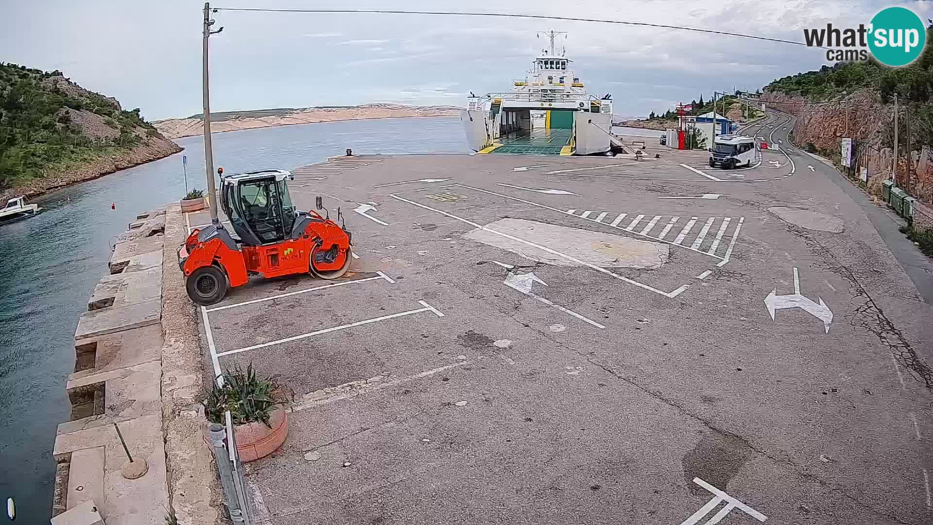 Webcam Fährhafen Prizna – zur Insel Pag