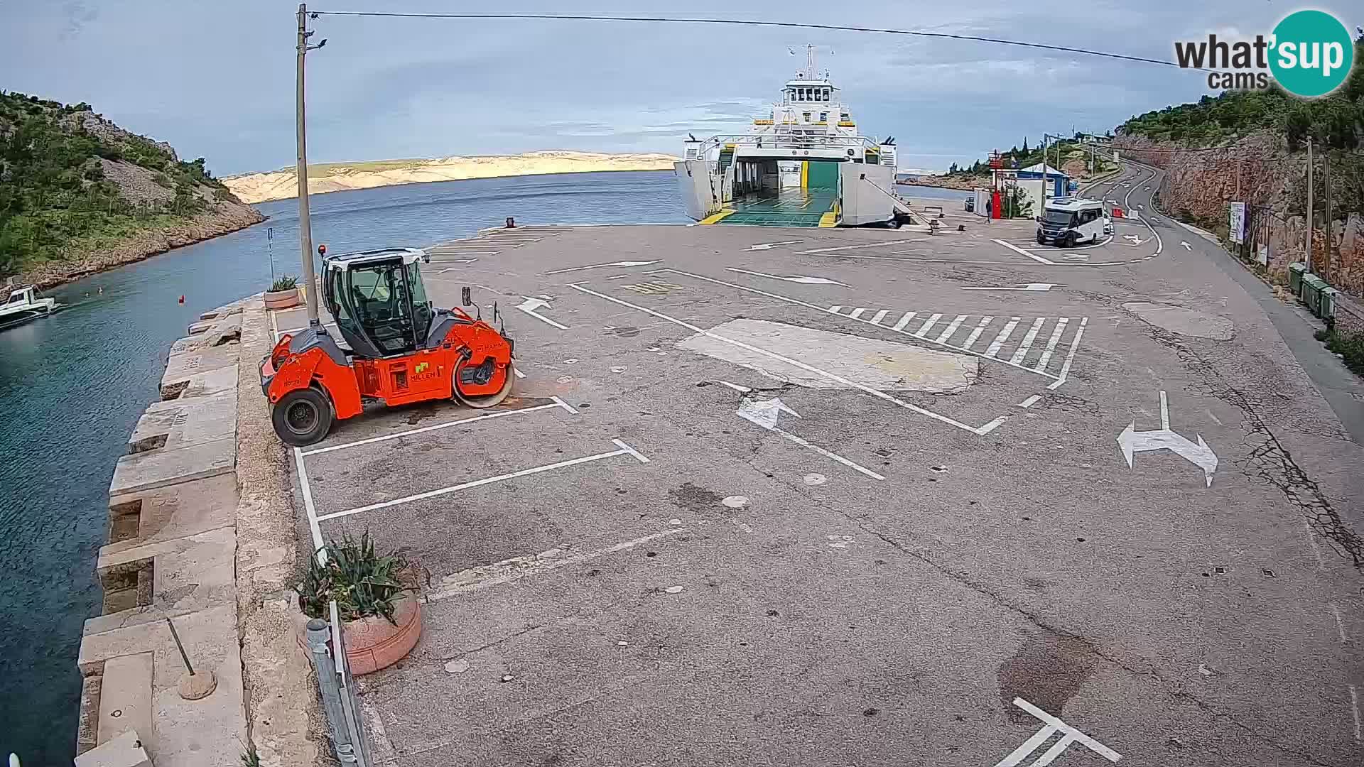 Webcam Fährhafen Prizna – zur Insel Pag