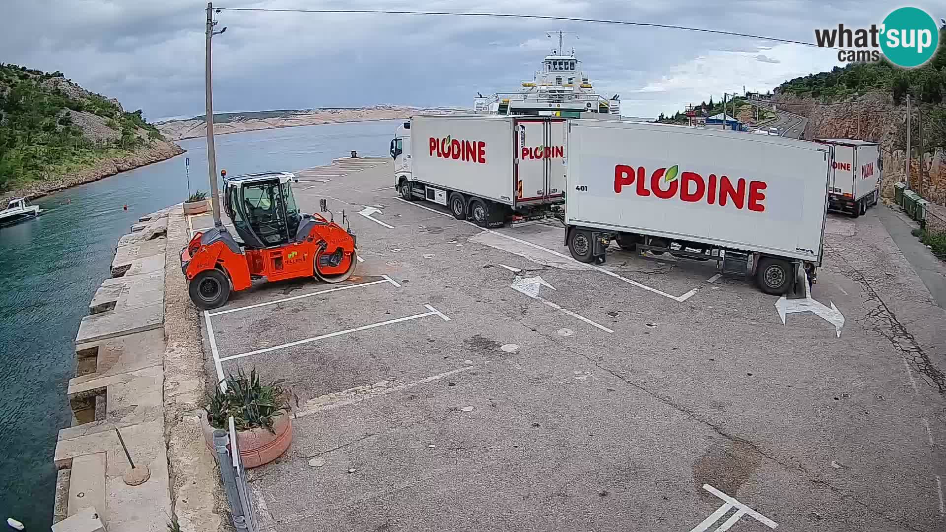 Webcam Fährhafen Prizna – zur Insel Pag