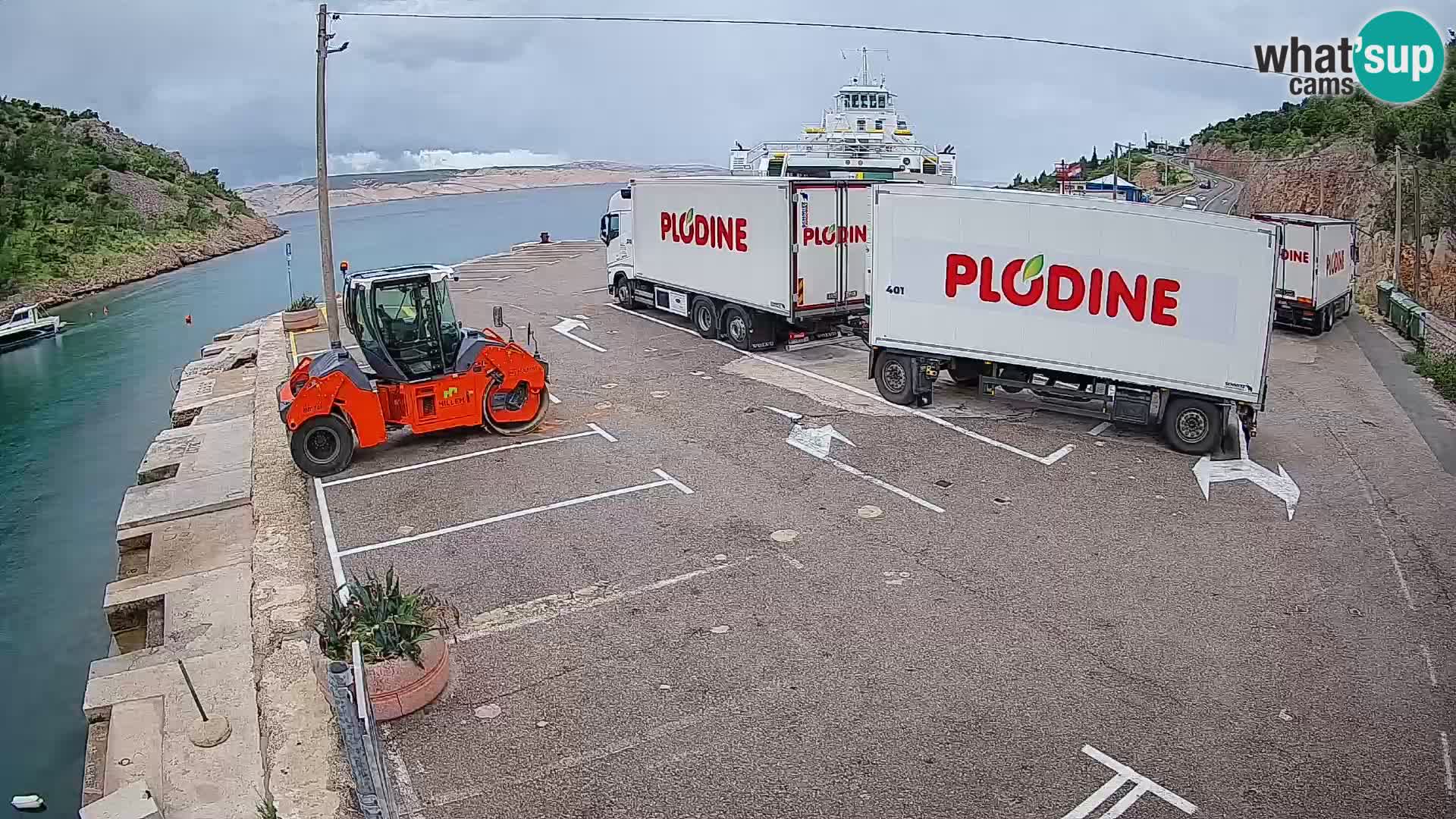 Webcam Fährhafen Prizna – zur Insel Pag