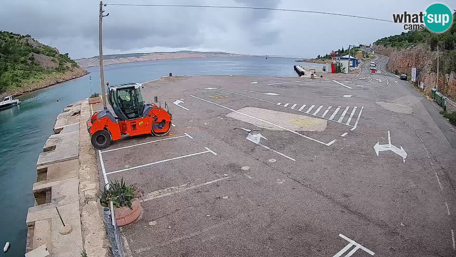 Webcam port de ferry de Prizna – vers l’île de Pag