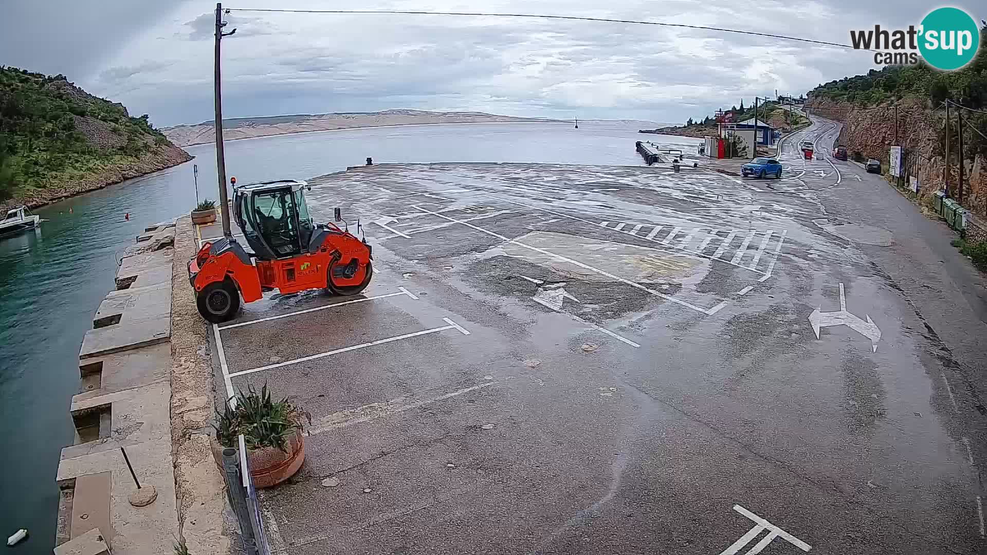 Webcam Fährhafen Prizna – zur Insel Pag