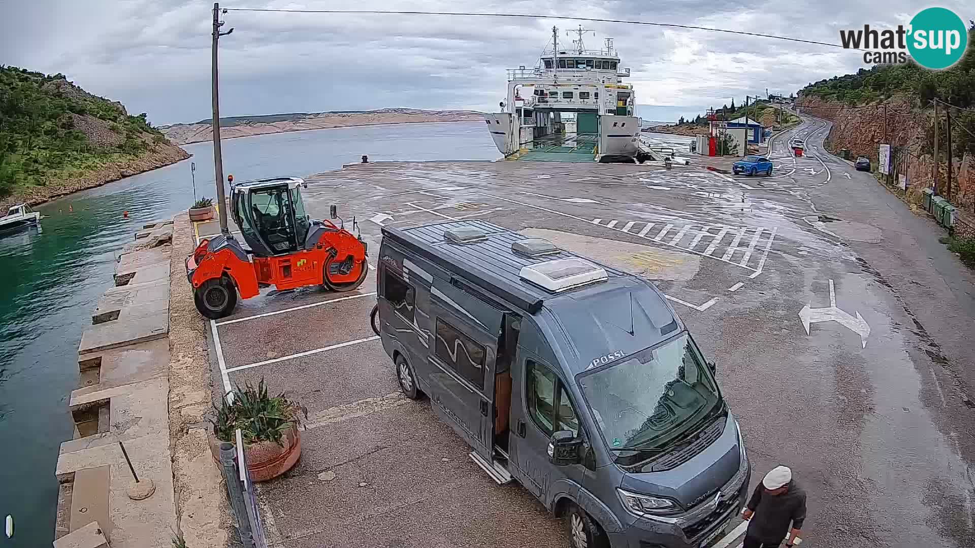 Webcam port de ferry de Prizna – vers l’île de Pag