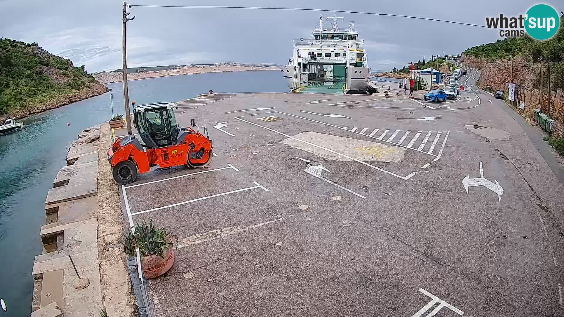 Webcam Fährhafen Prizna – zur Insel Pag