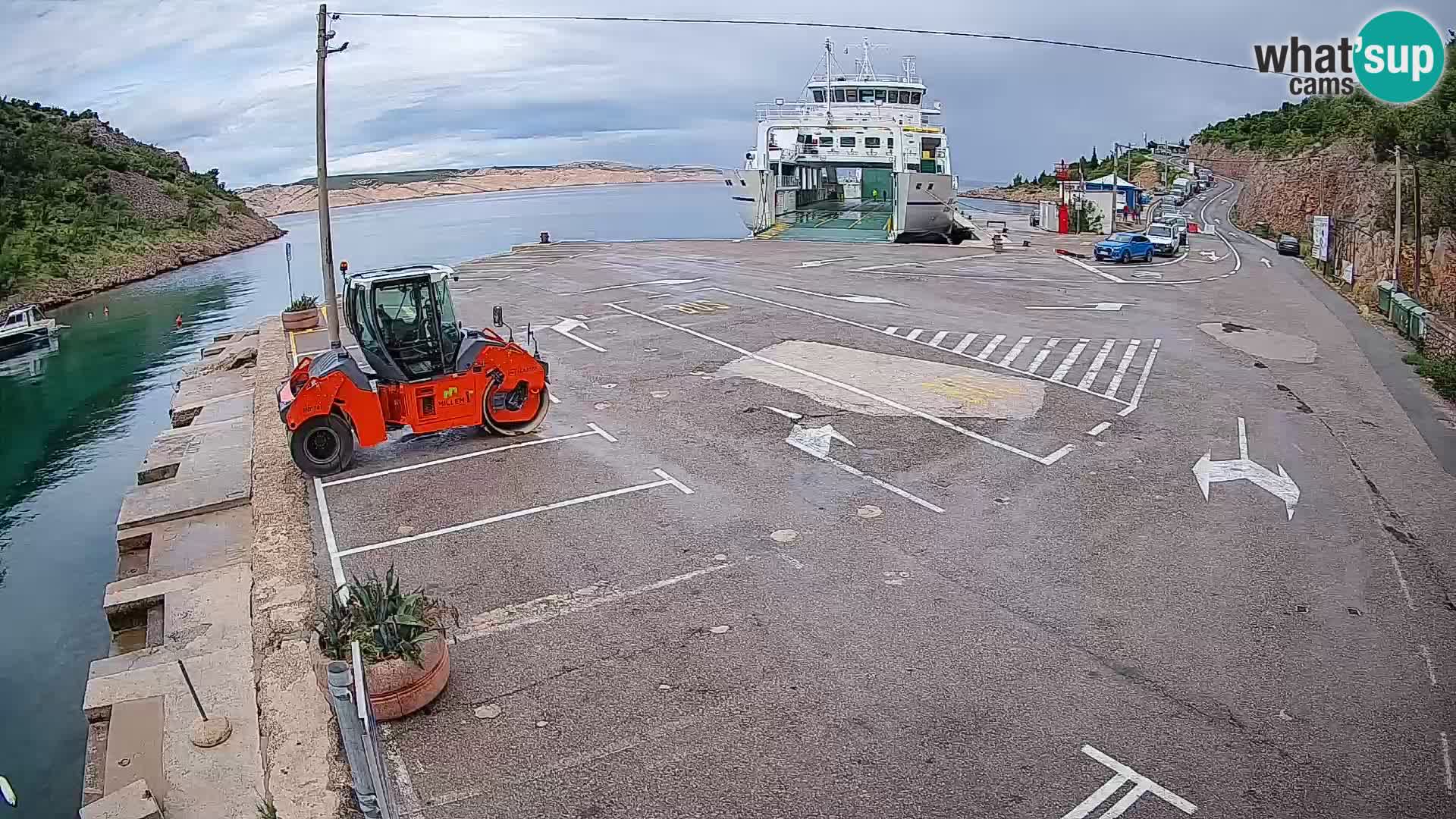 Webcam Fährhafen Prizna – zur Insel Pag