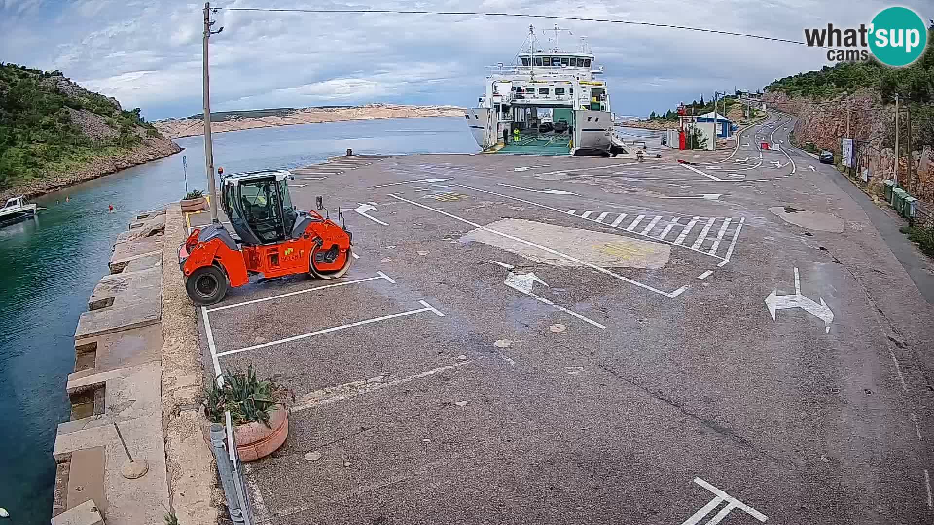 Webcam Fährhafen Prizna – zur Insel Pag