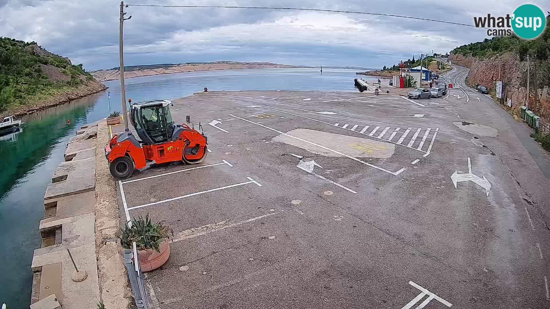Webcam Fährhafen Prizna – zur Insel Pag