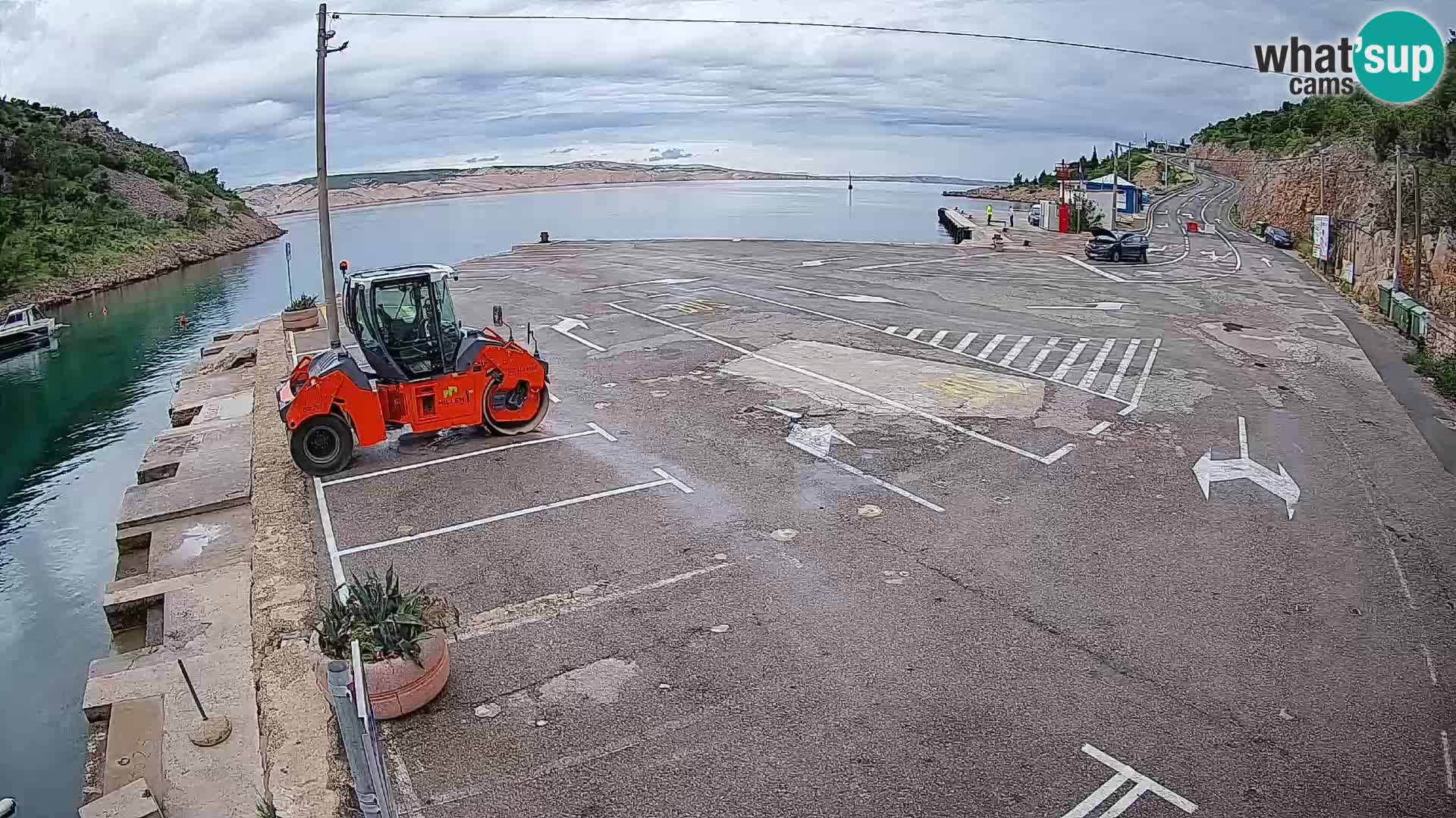 Webcam Fährhafen Prizna – zur Insel Pag