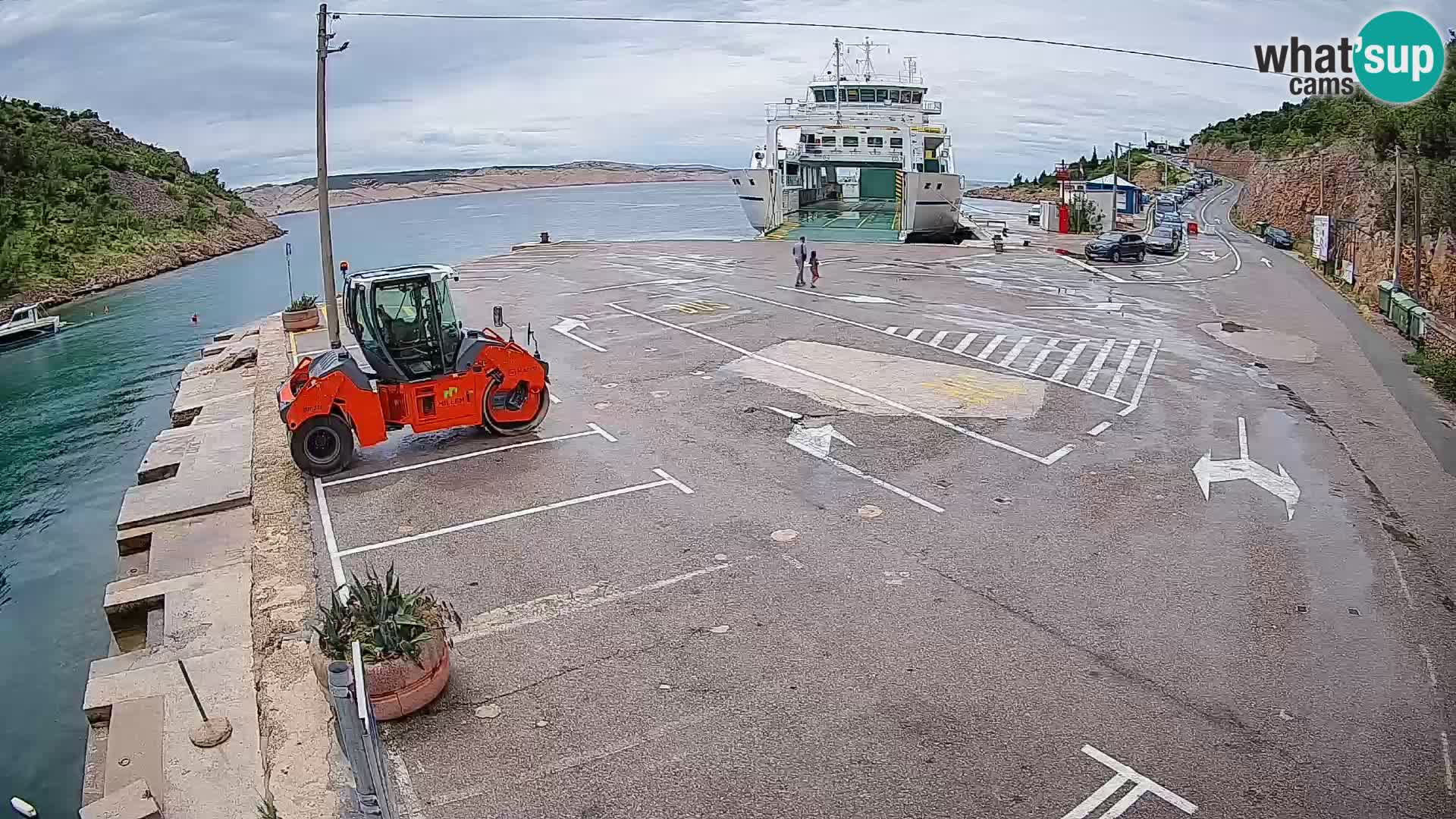 Webcam Prizna ferry port to Pag island