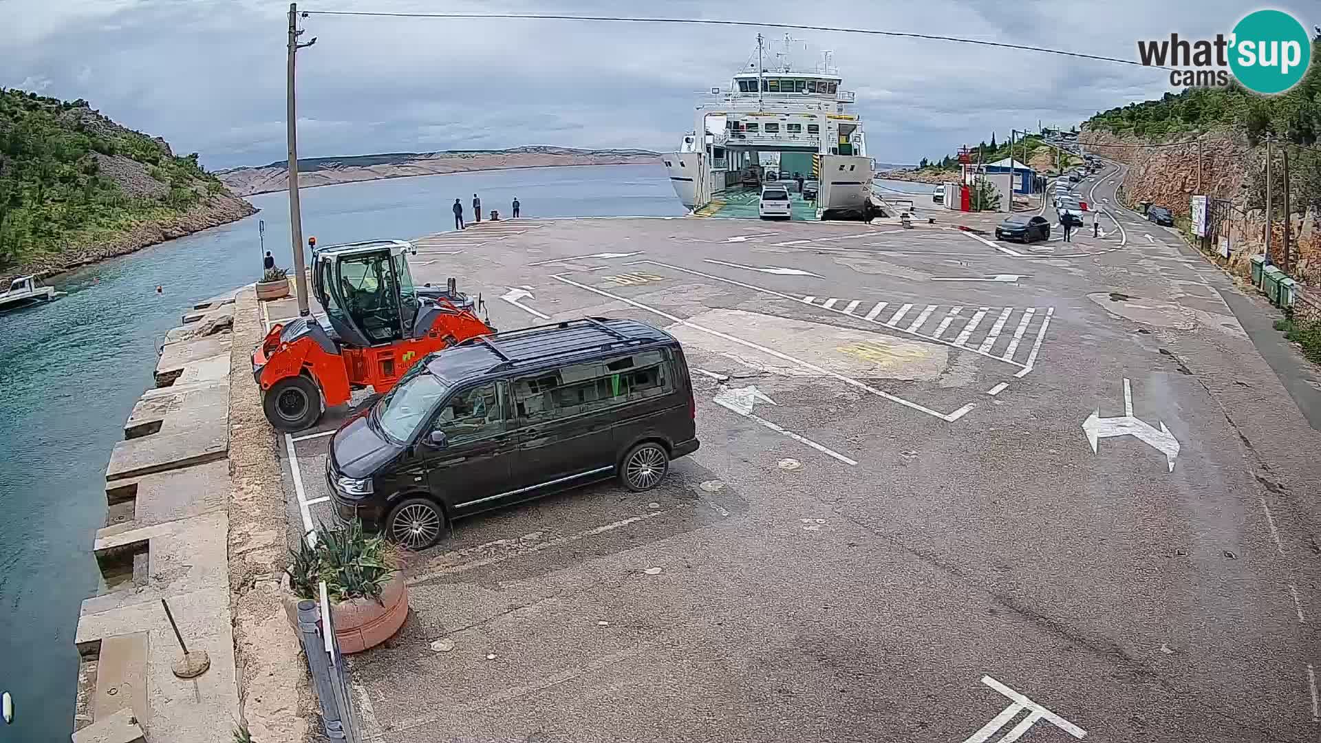 Webcam Fährhafen Prizna – zur Insel Pag