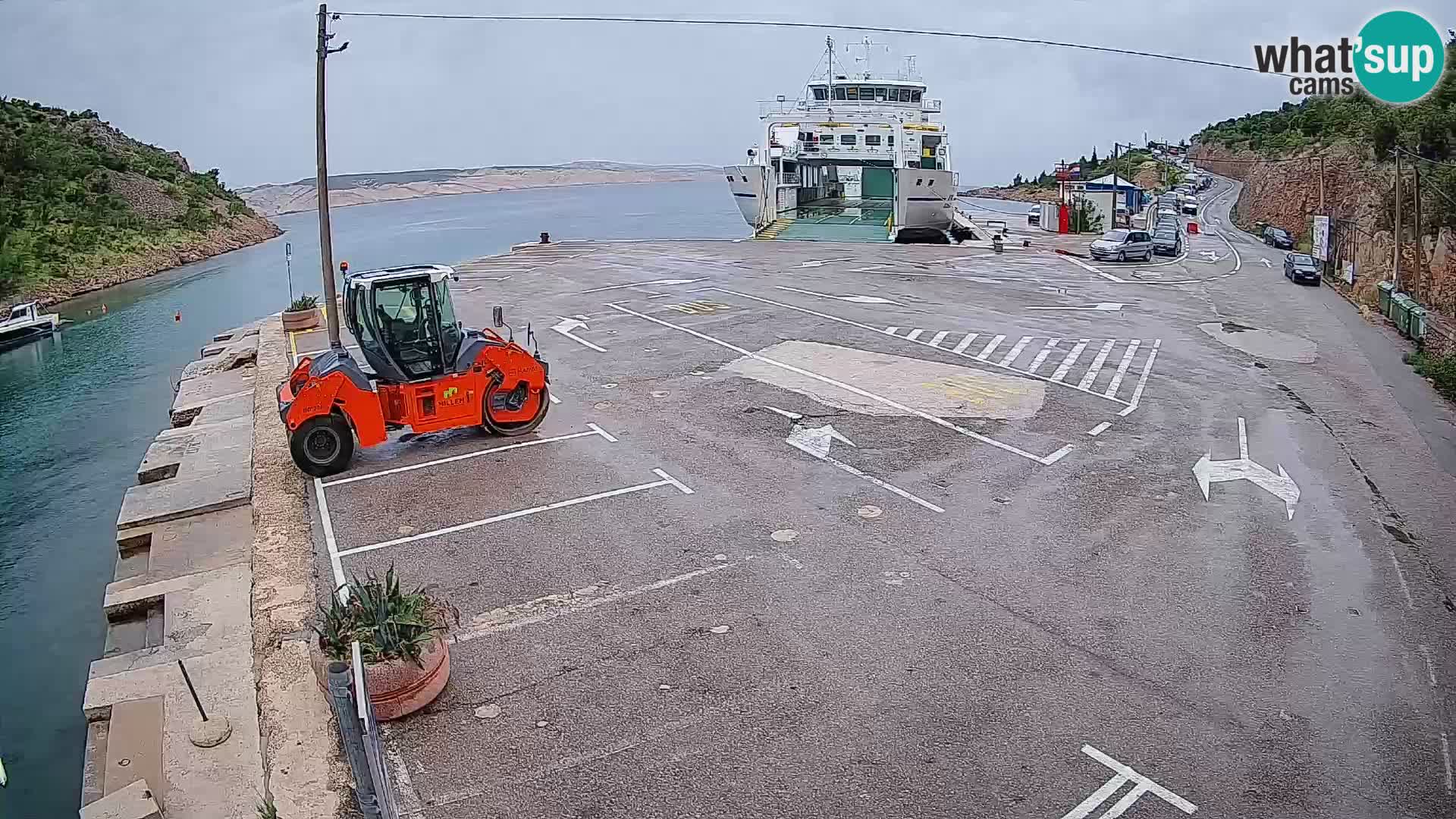 Webcam Fährhafen Prizna – zur Insel Pag