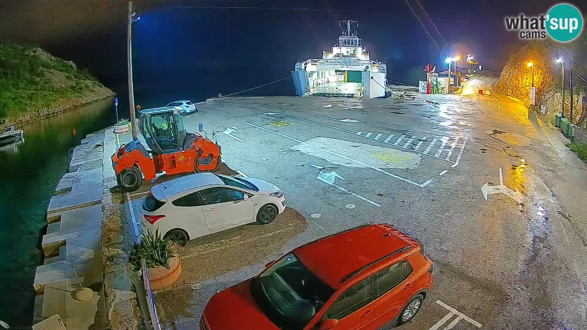 Webcam port de ferry de Prizna – vers l’île de Pag