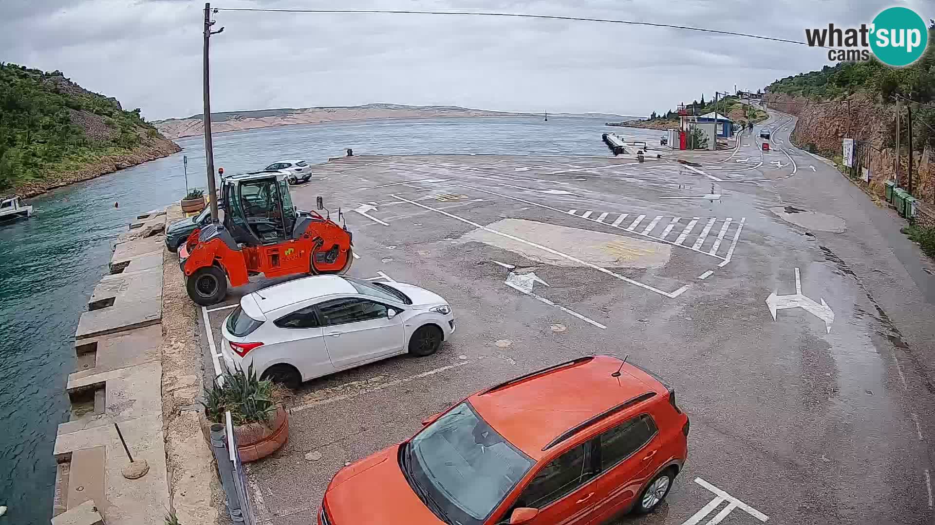 Webcam Fährhafen Prizna – zur Insel Pag