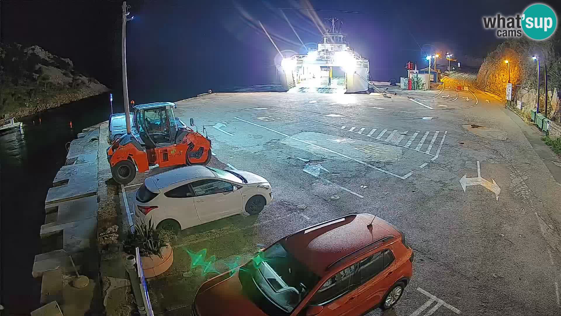 Webcam port de ferry de Prizna – vers l’île de Pag