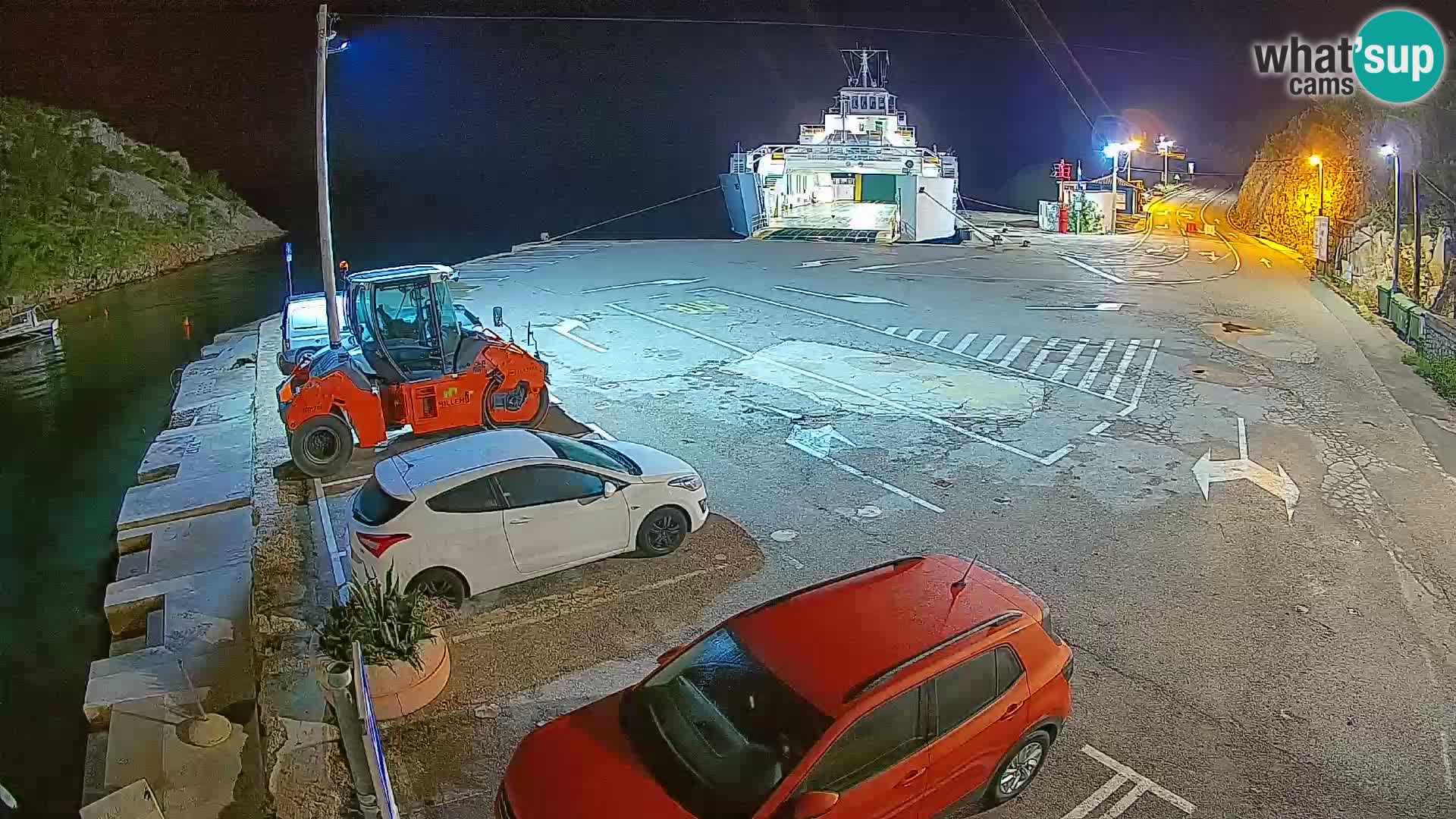 Webcam Prizna ferry port to Pag island