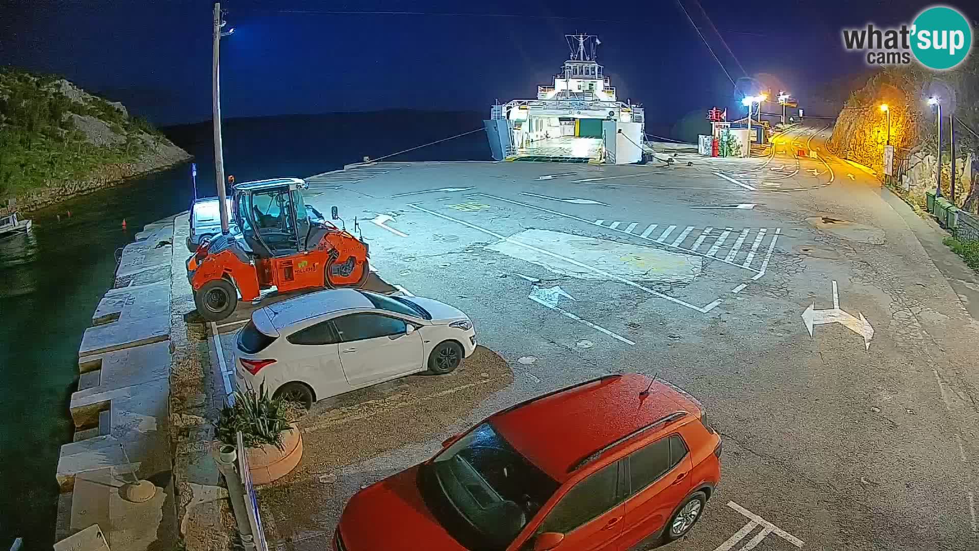 Webcam port de ferry de Prizna – vers l’île de Pag
