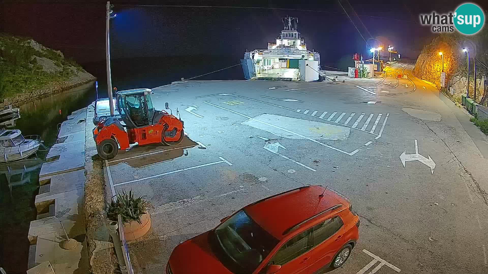 Webcam Prizna ferry port to Pag island