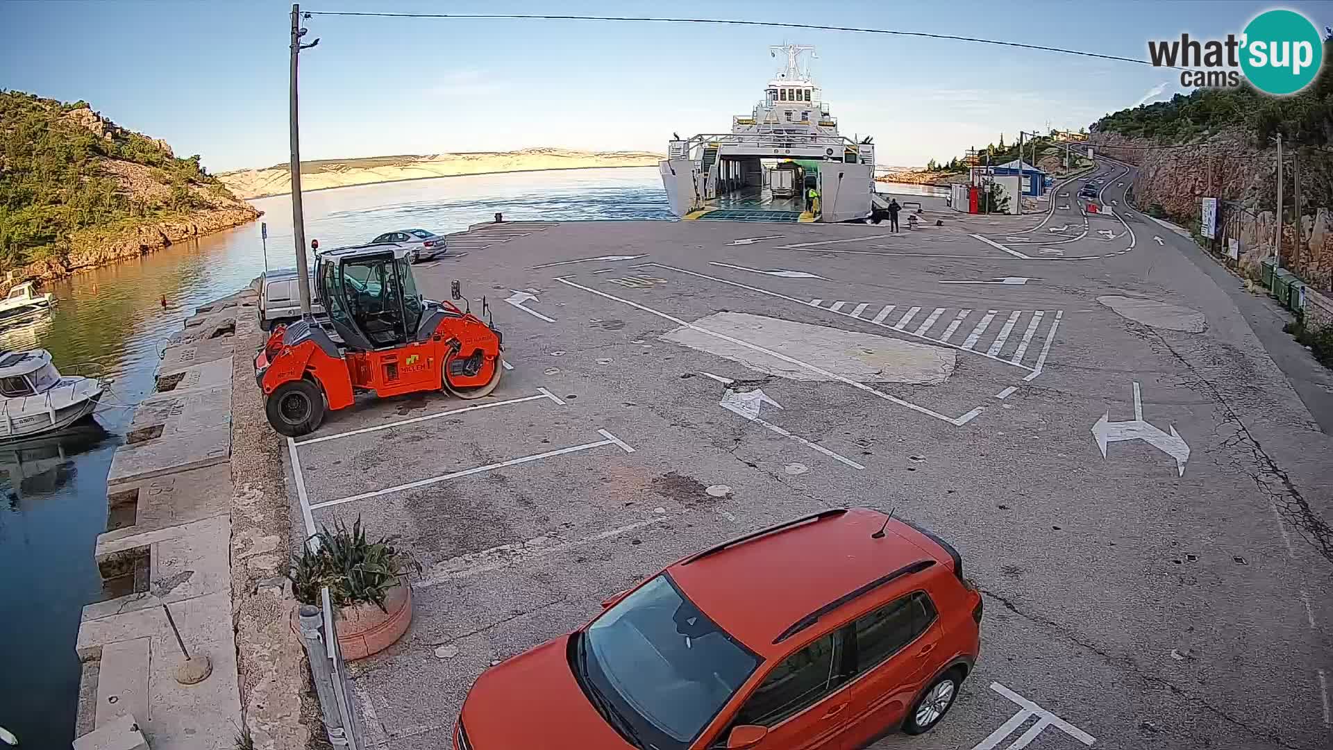 Webcam port de ferry de Prizna – vers l’île de Pag
