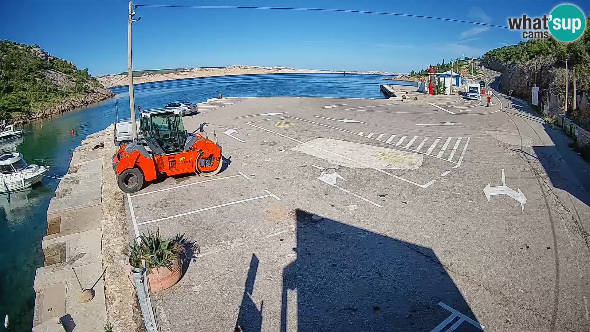 Webcam Fährhafen Prizna – zur Insel Pag