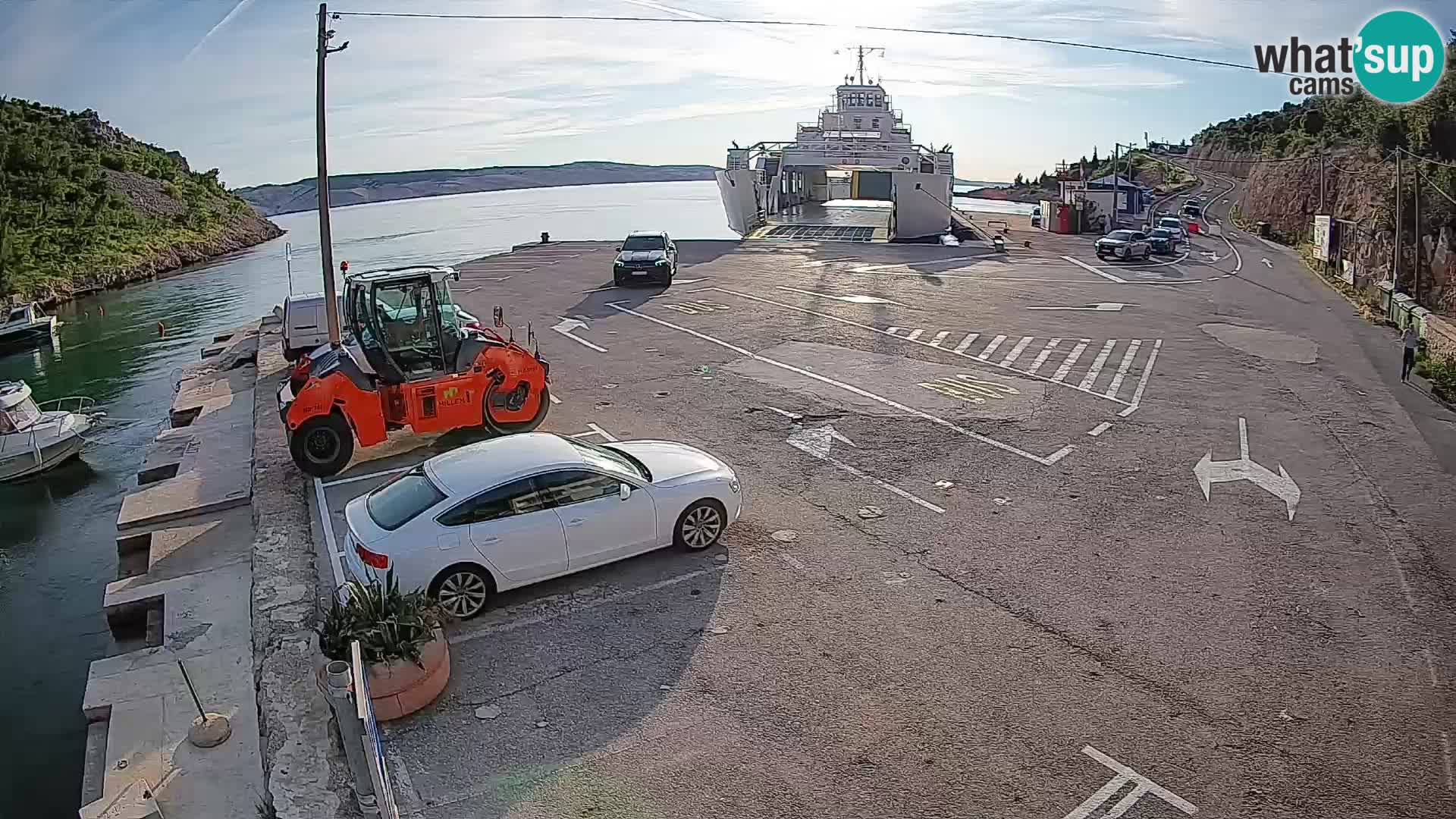 Webcam Fährhafen Prizna – zur Insel Pag