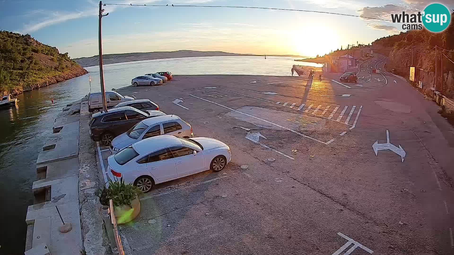 Webcam Fährhafen Prizna – zur Insel Pag