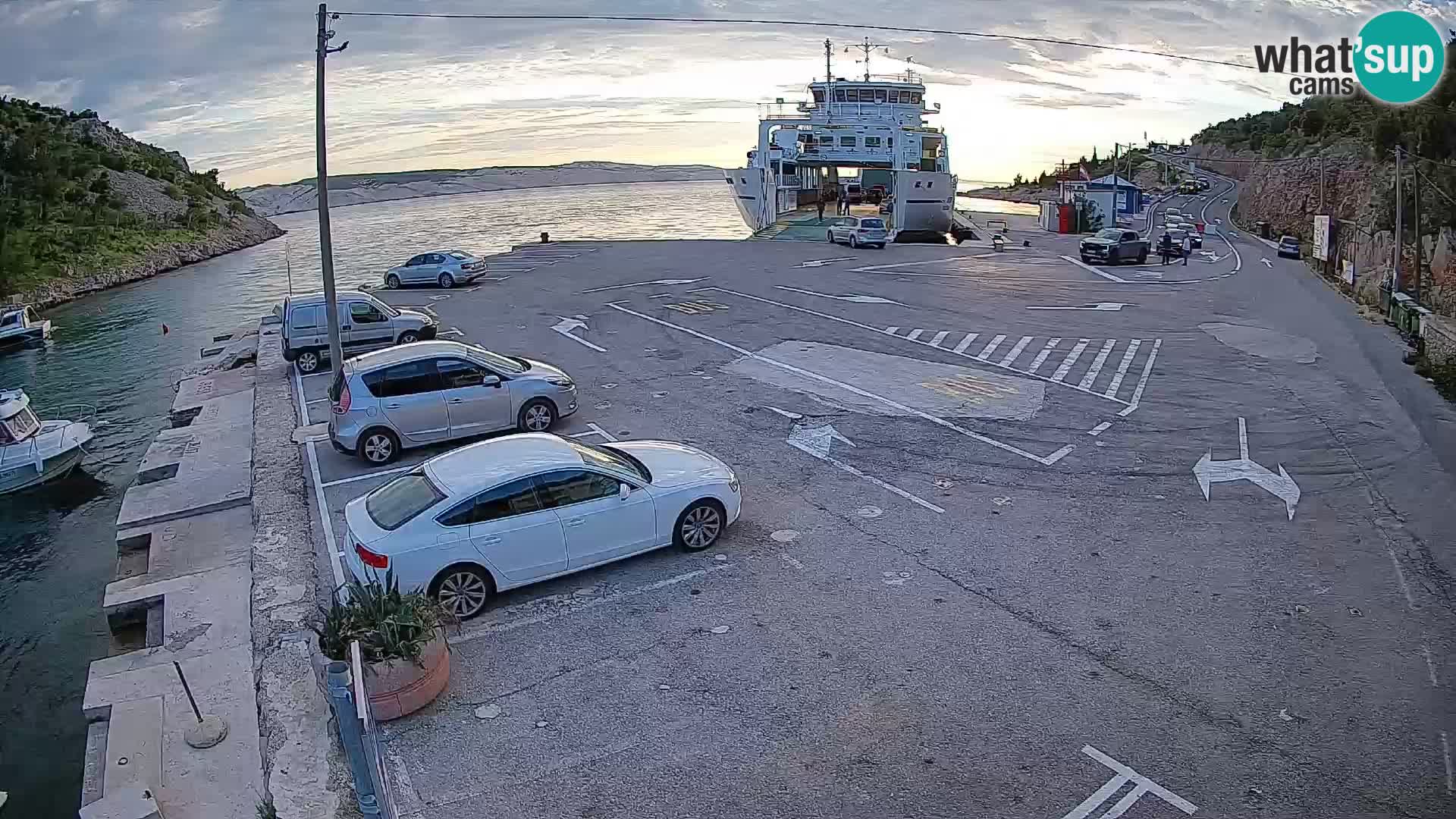 Webcam Fährhafen Prizna – zur Insel Pag