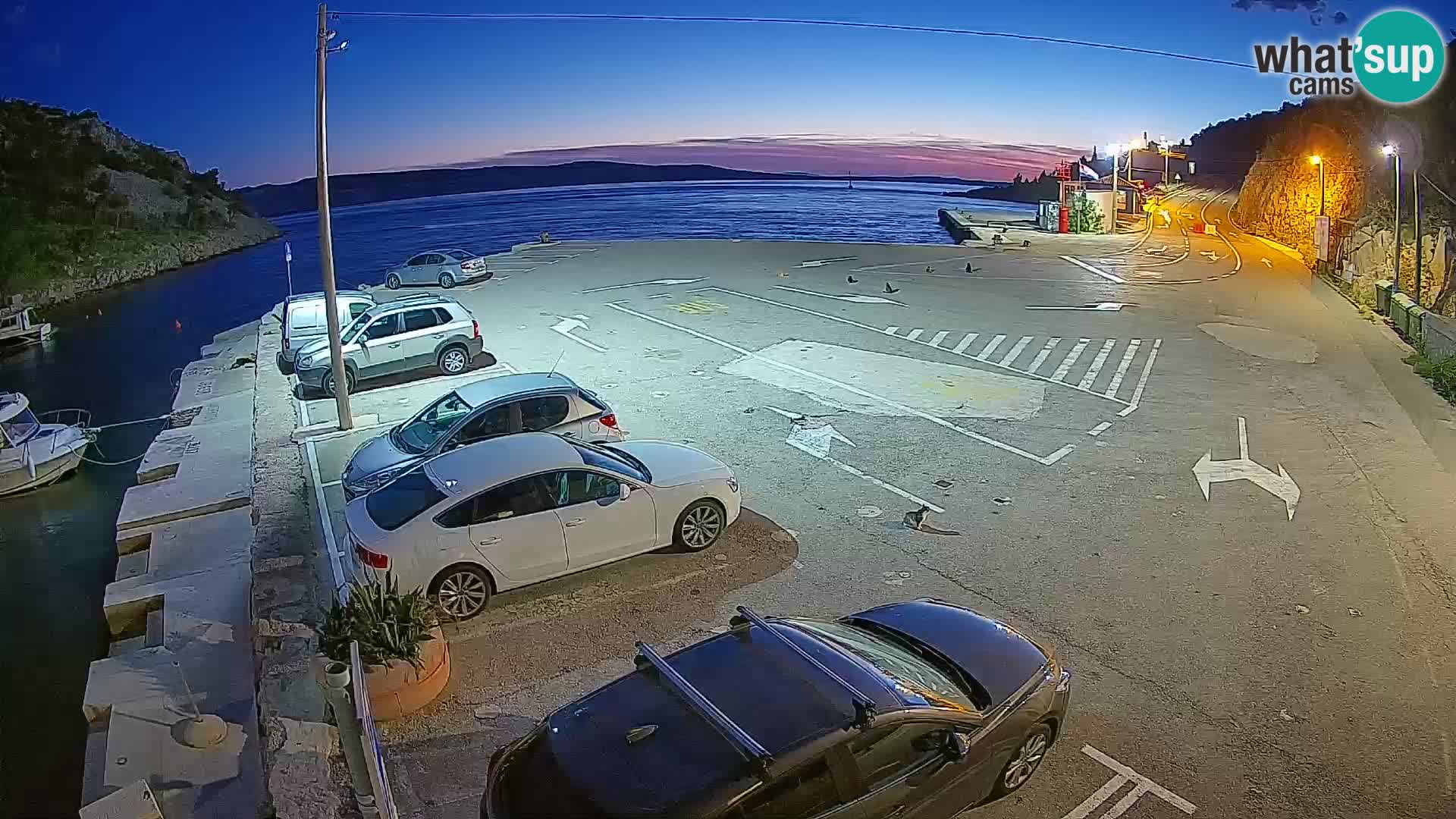 Webcam Prizna ferry port to Pag island