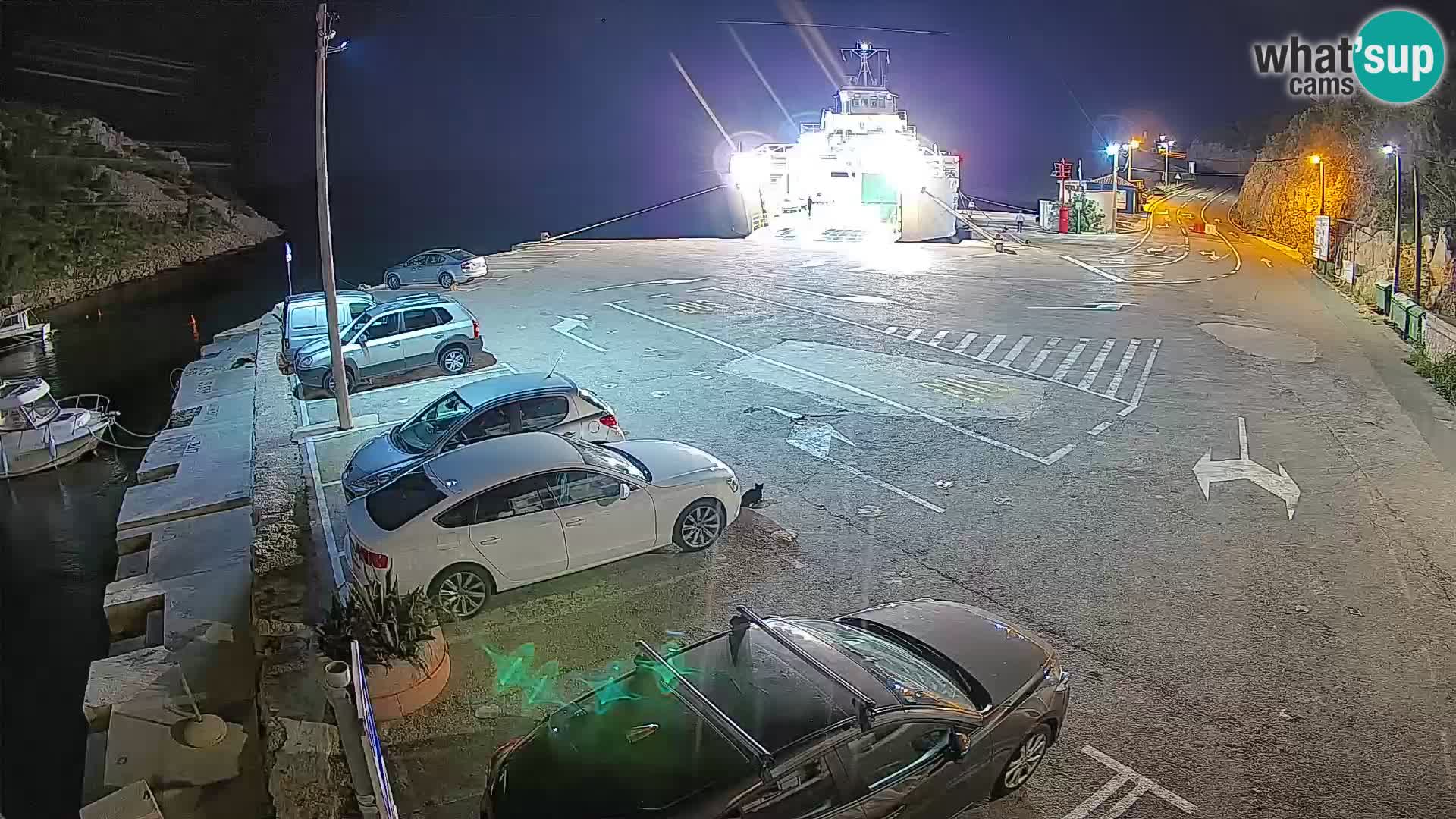 Webcam Prizna ferry port to Pag island