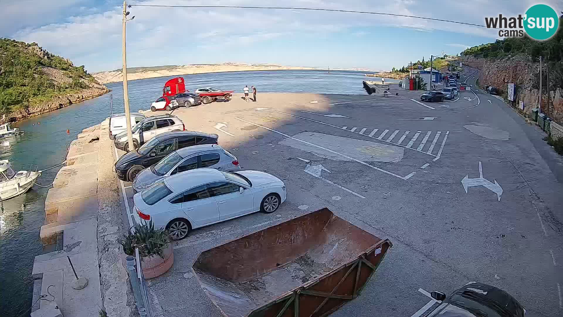 Webcam Fährhafen Prizna – zur Insel Pag