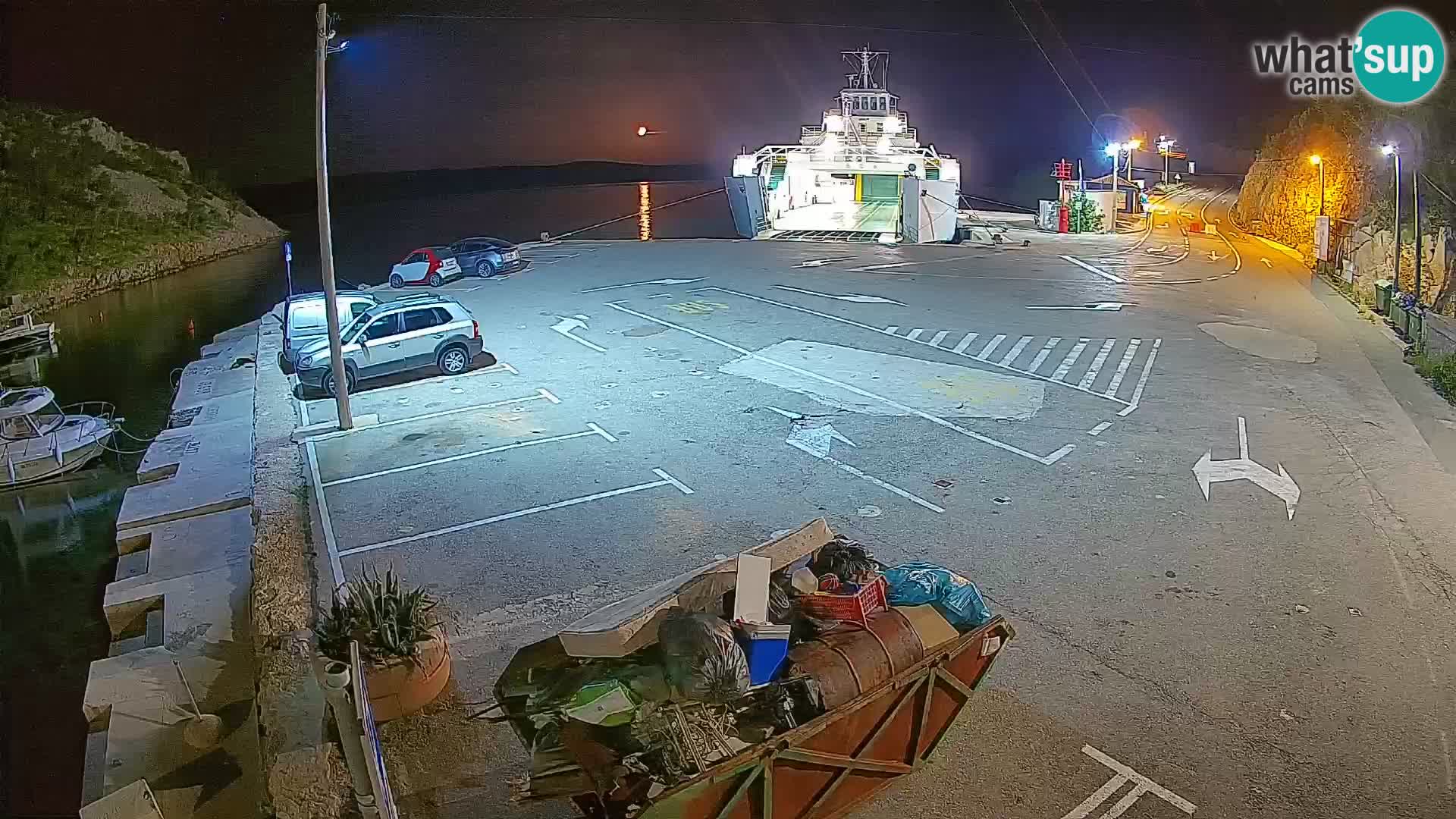 Webcam Fährhafen Prizna – zur Insel Pag