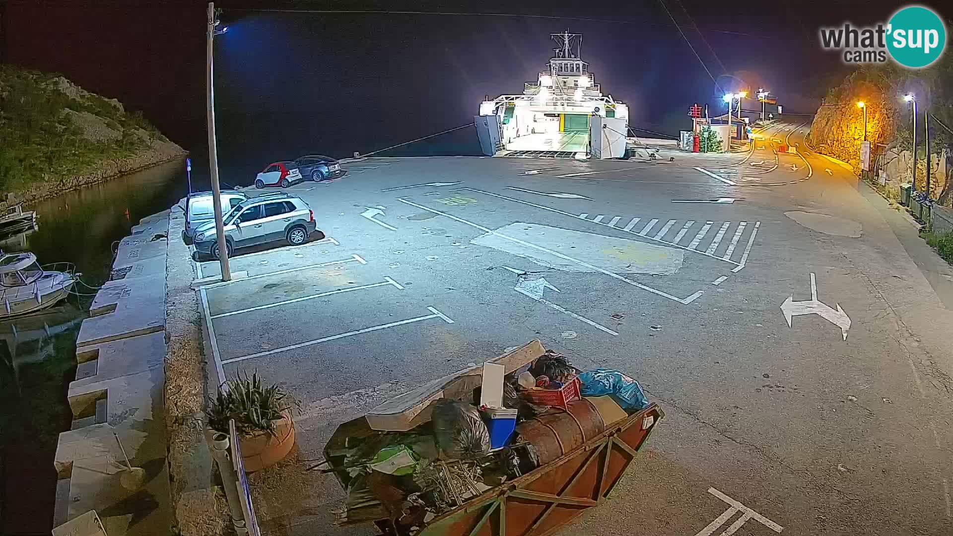 Webcam Fährhafen Prizna – zur Insel Pag