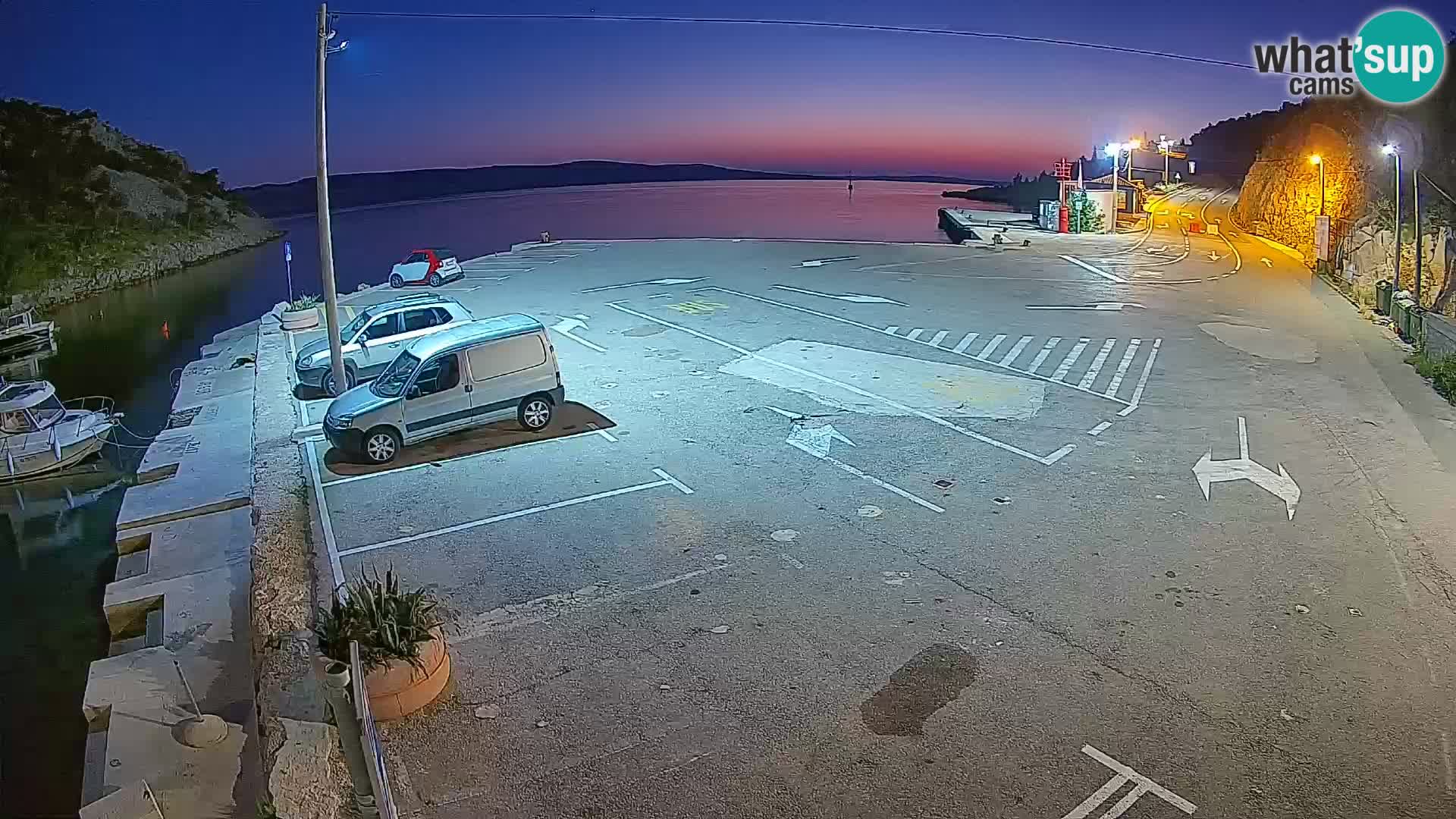 Webcam Fährhafen Prizna – zur Insel Pag