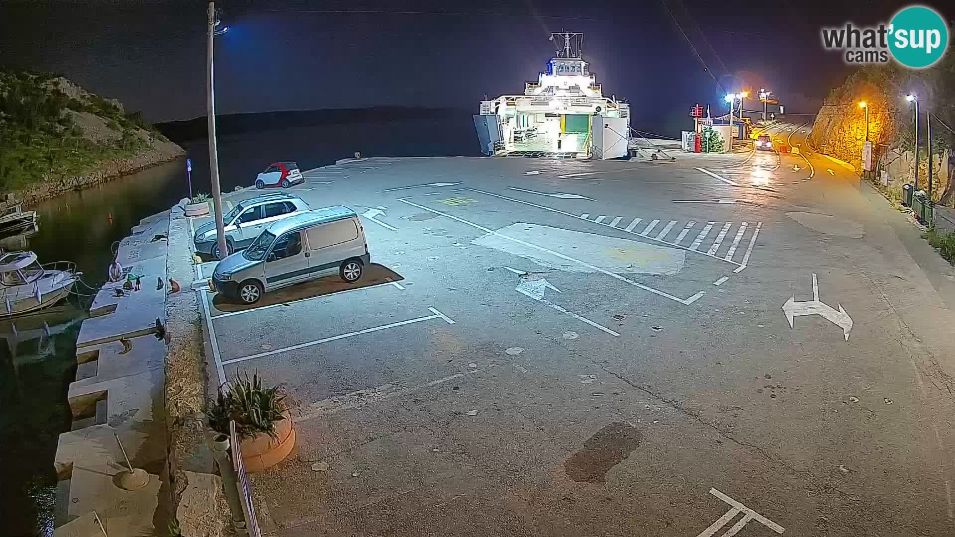 Webcam Fährhafen Prizna – zur Insel Pag
