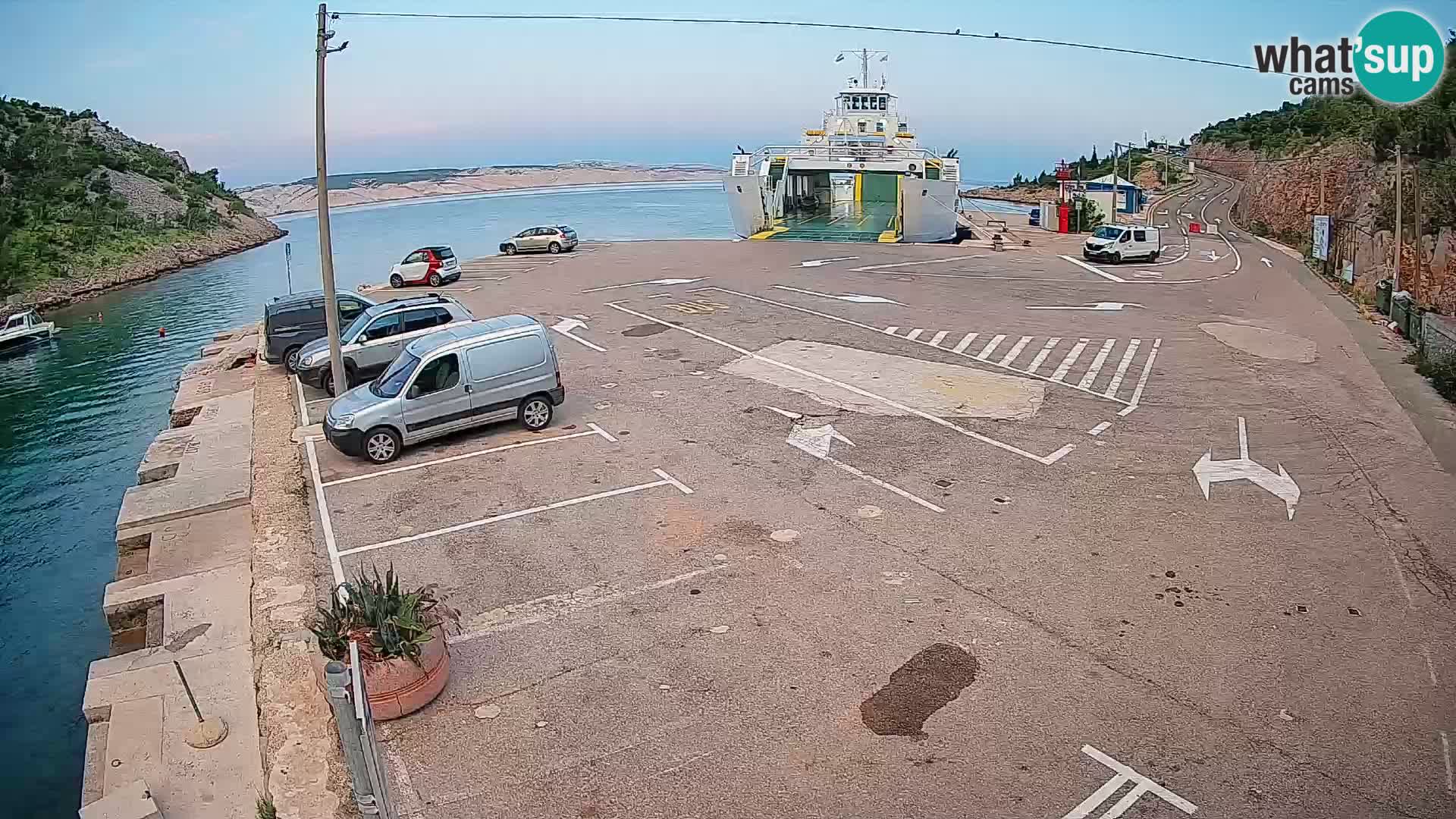 Webcam Fährhafen Prizna – zur Insel Pag