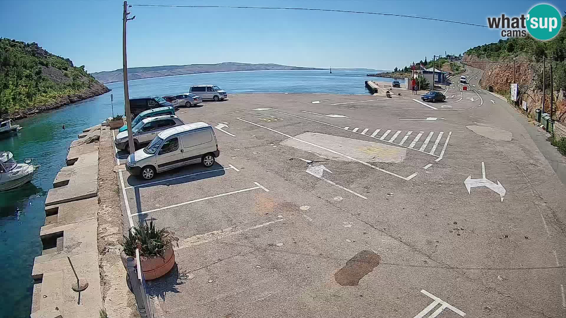 Webcam Fährhafen Prizna – zur Insel Pag