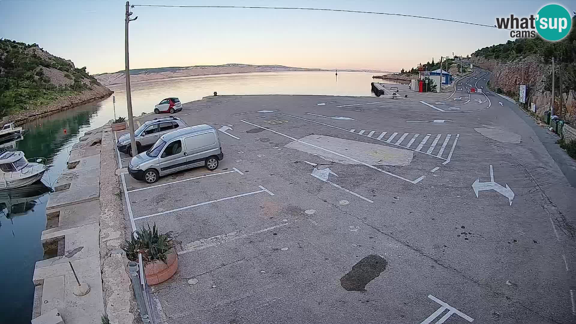 Webcam Fährhafen Prizna – zur Insel Pag