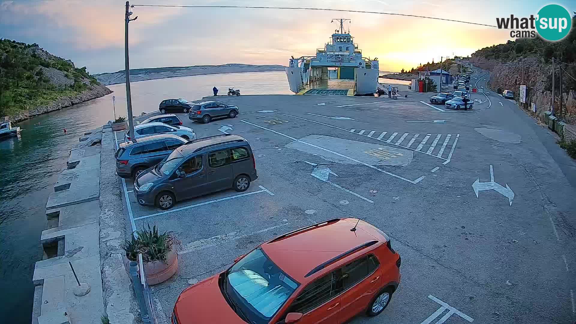 Webcam Fährhafen Prizna – zur Insel Pag