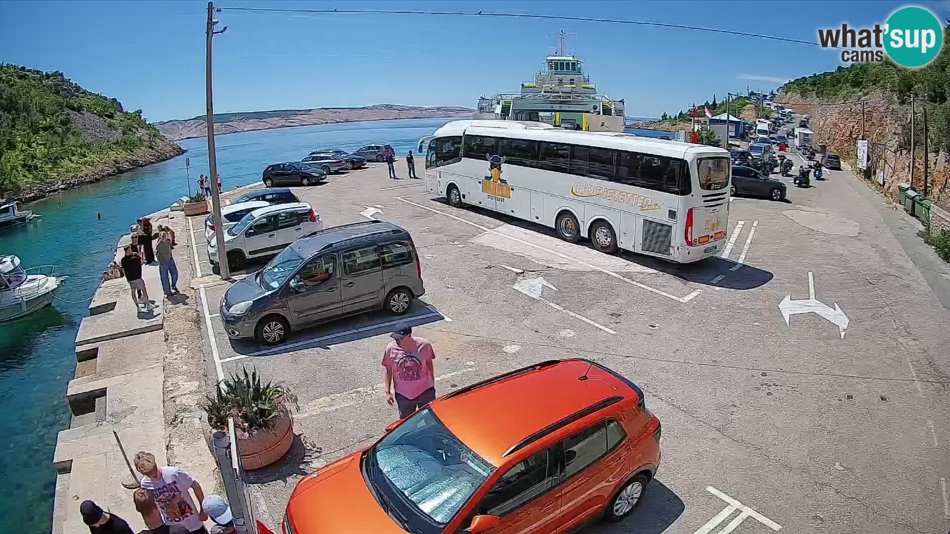 Webcam Fährhafen Prizna – zur Insel Pag