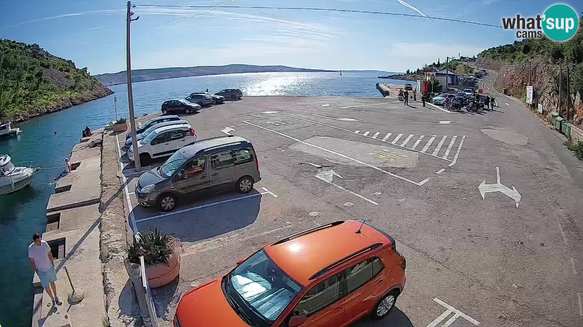 Webcam port de ferry de Prizna – vers l’île de Pag