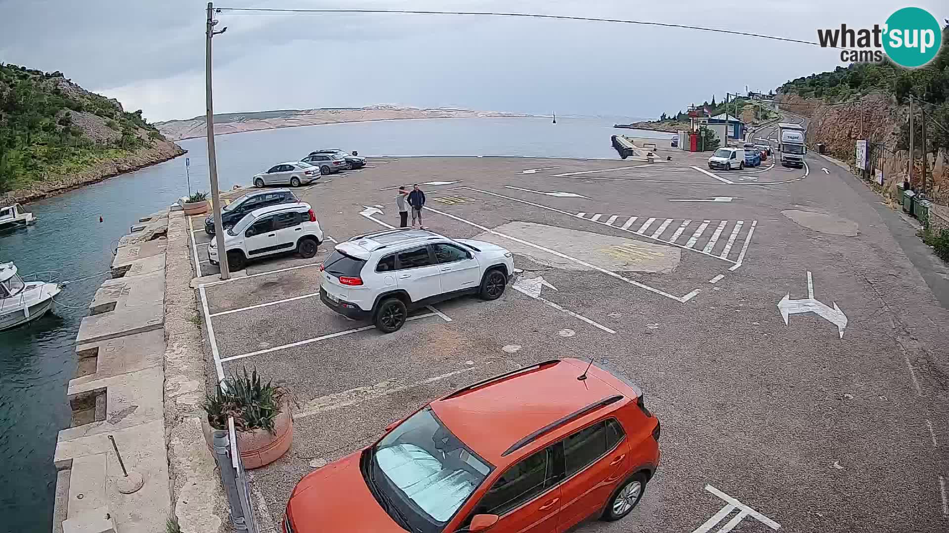 Webcam Fährhafen Prizna – zur Insel Pag