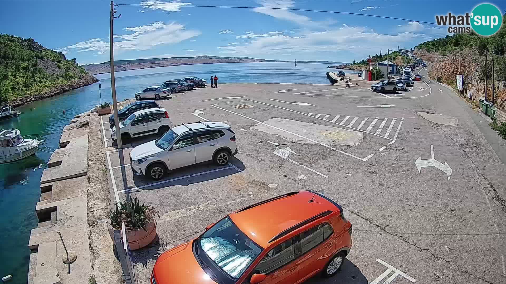 Webcam Fährhafen Prizna – zur Insel Pag