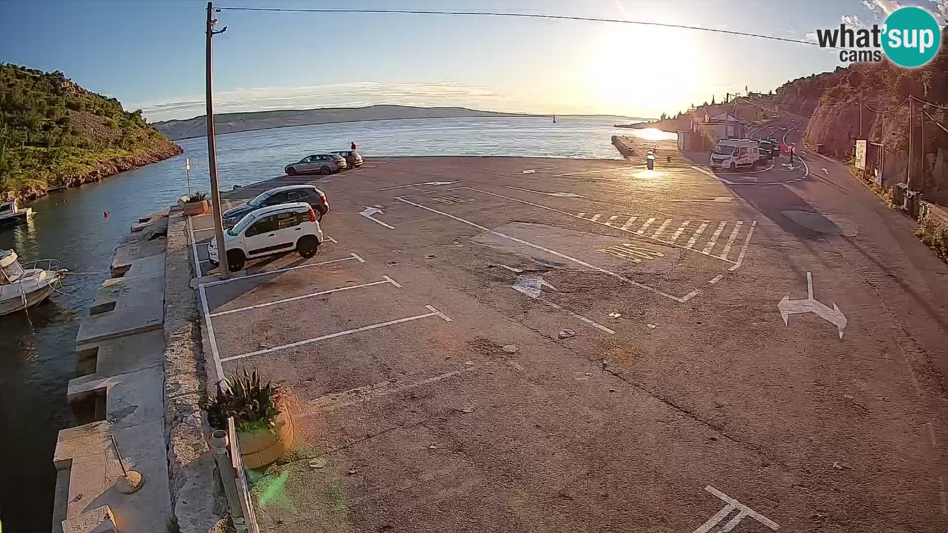 Webcam Fährhafen Prizna – zur Insel Pag