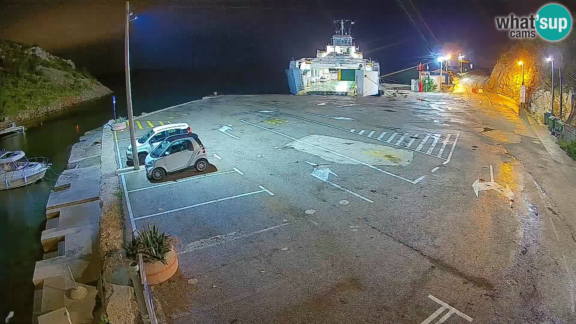 Webcam Fährhafen Prizna – zur Insel Pag