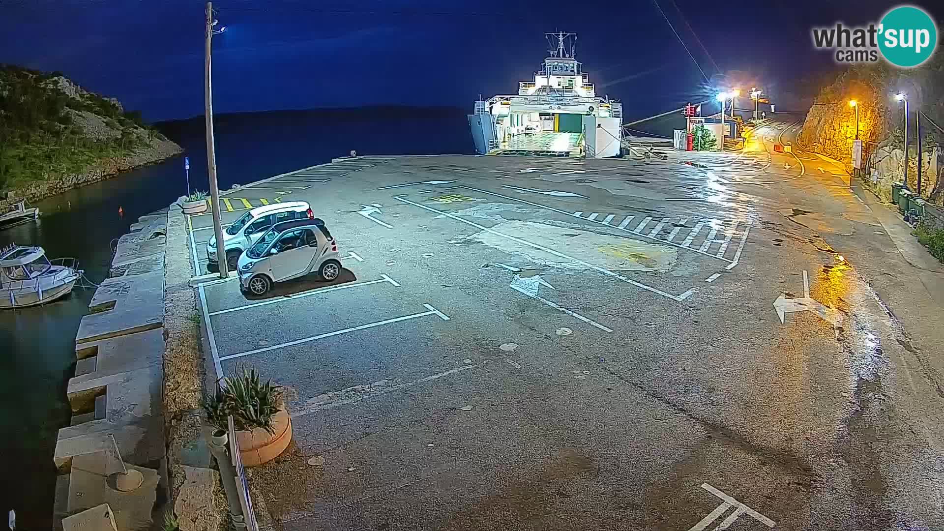 Webcam Fährhafen Prizna – zur Insel Pag