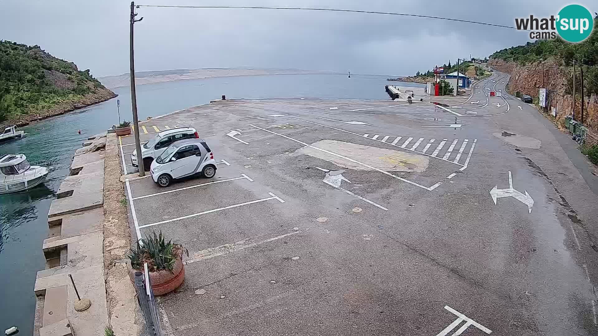 Webcam Fährhafen Prizna – zur Insel Pag