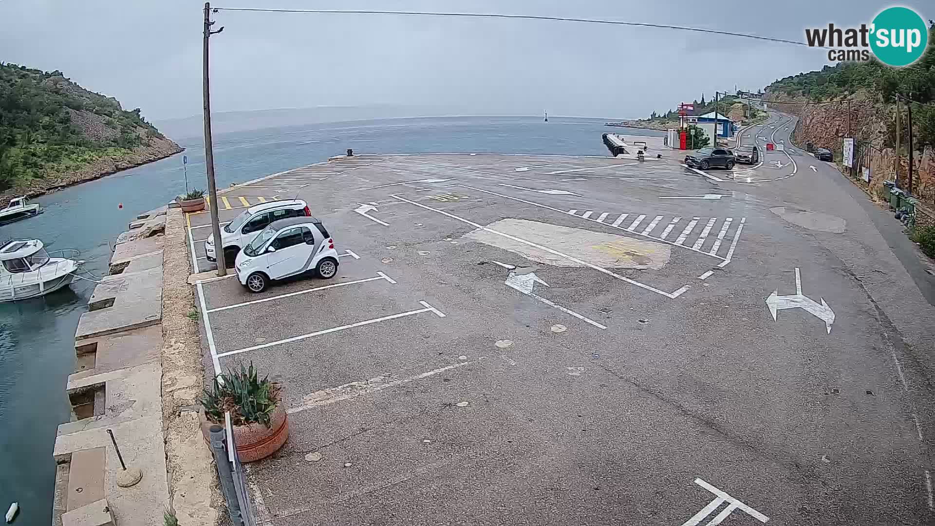 Webcam Prizna ferry port to Pag island