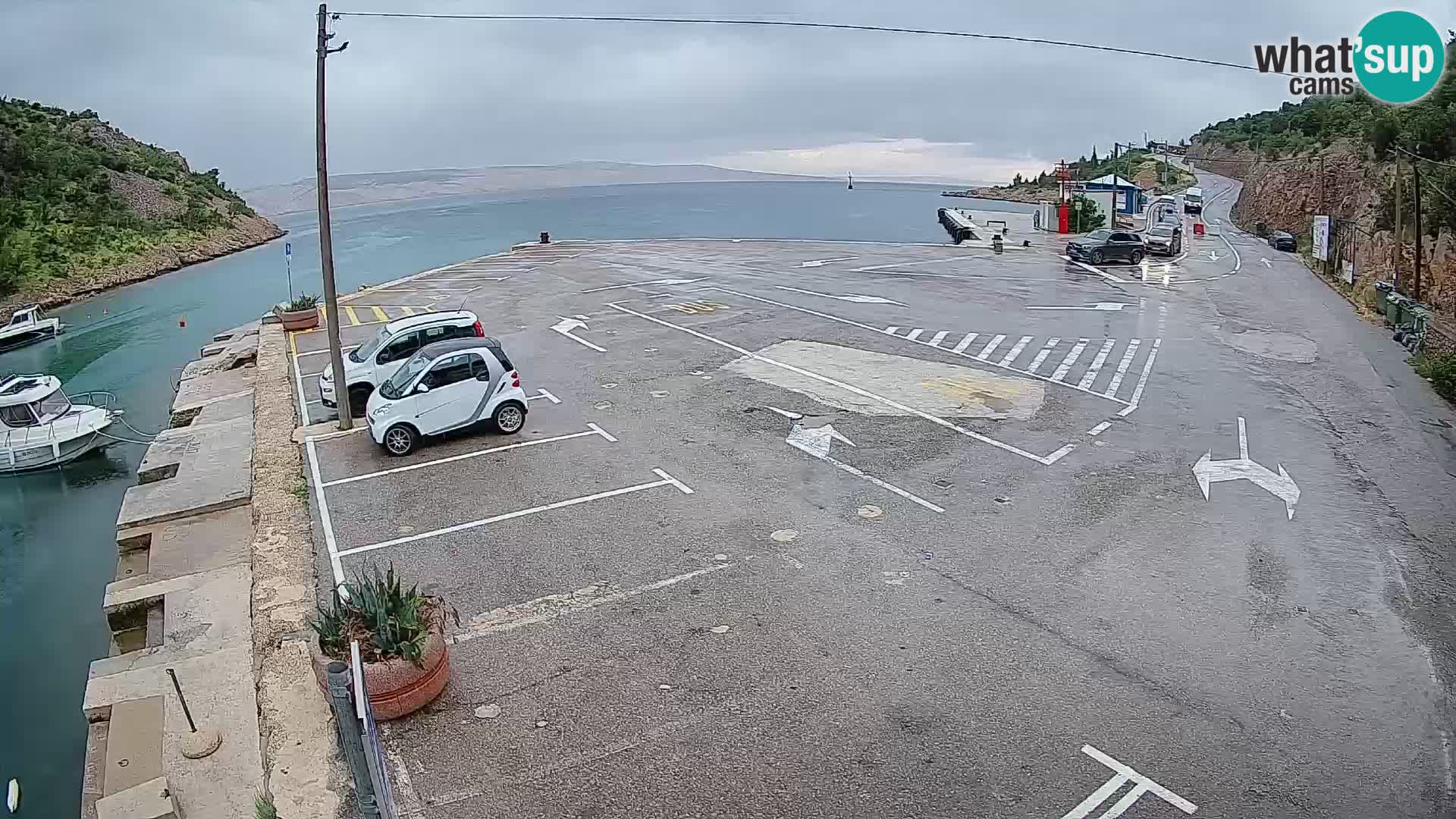 Webcam Prizna ferry port to Pag island