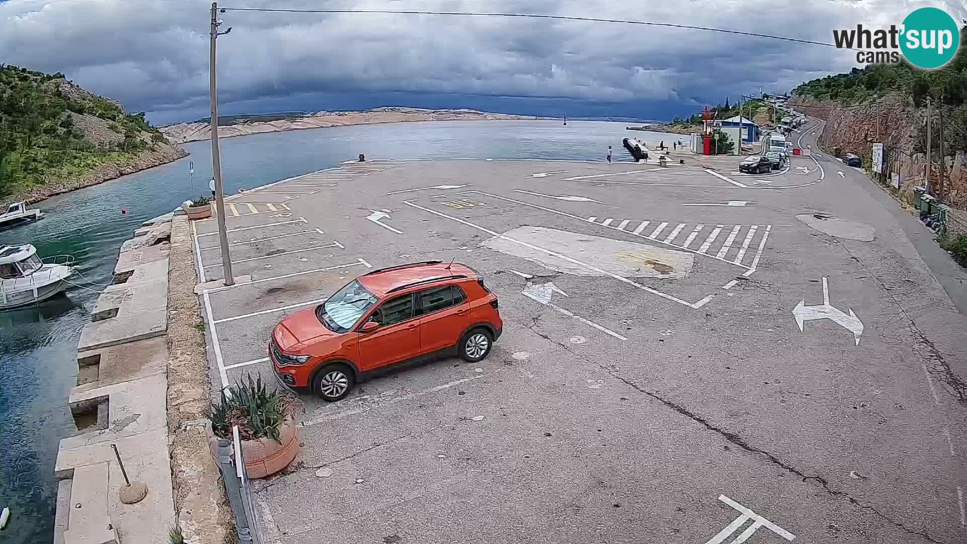 Webcam Fährhafen Prizna – zur Insel Pag