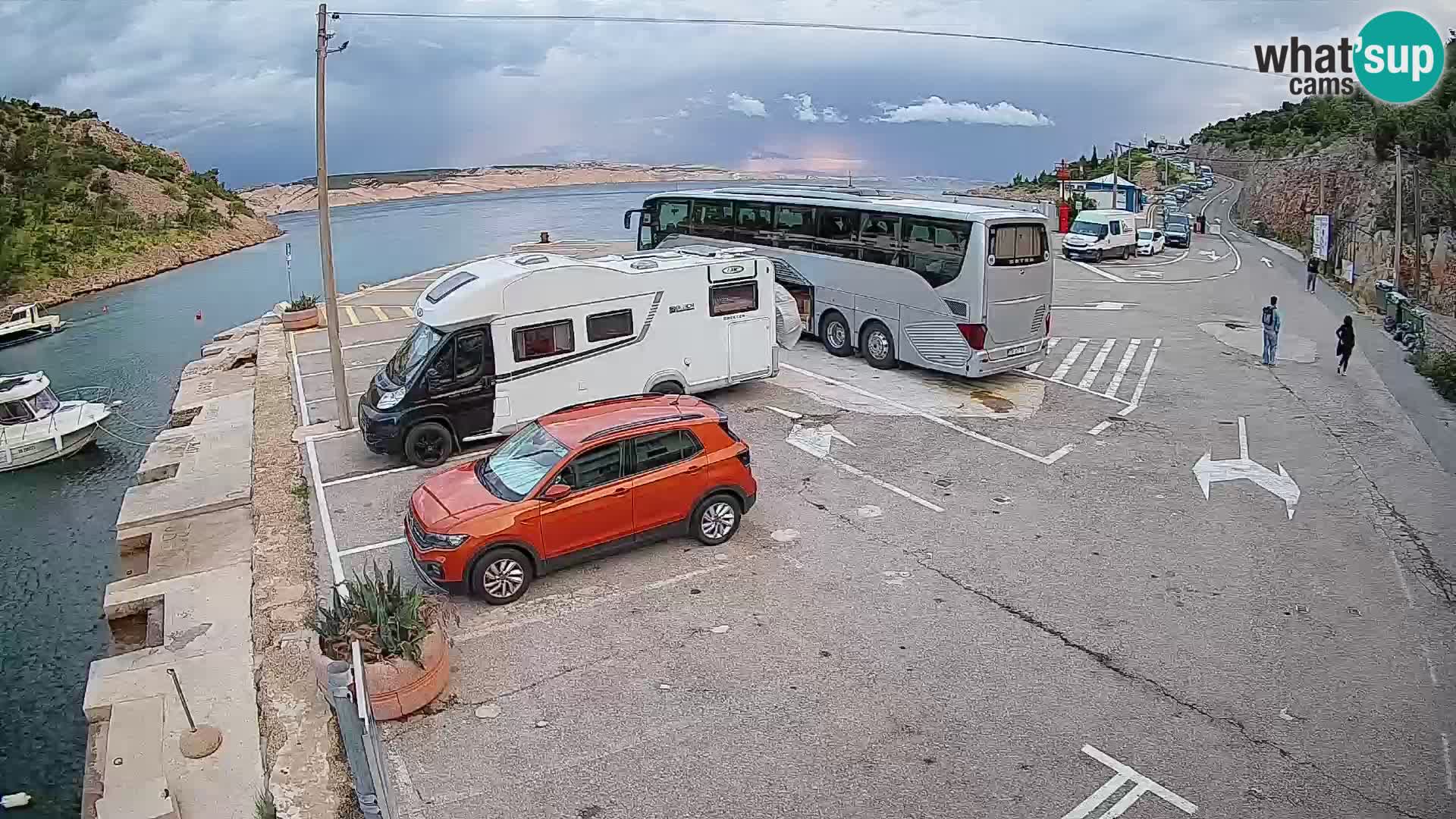 Webcam Fährhafen Prizna – zur Insel Pag