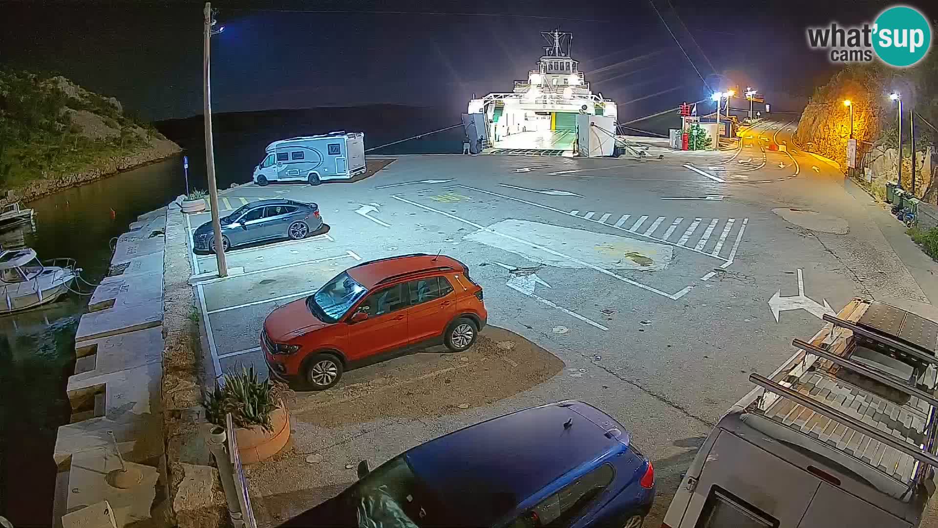 Webcam Fährhafen Prizna – zur Insel Pag
